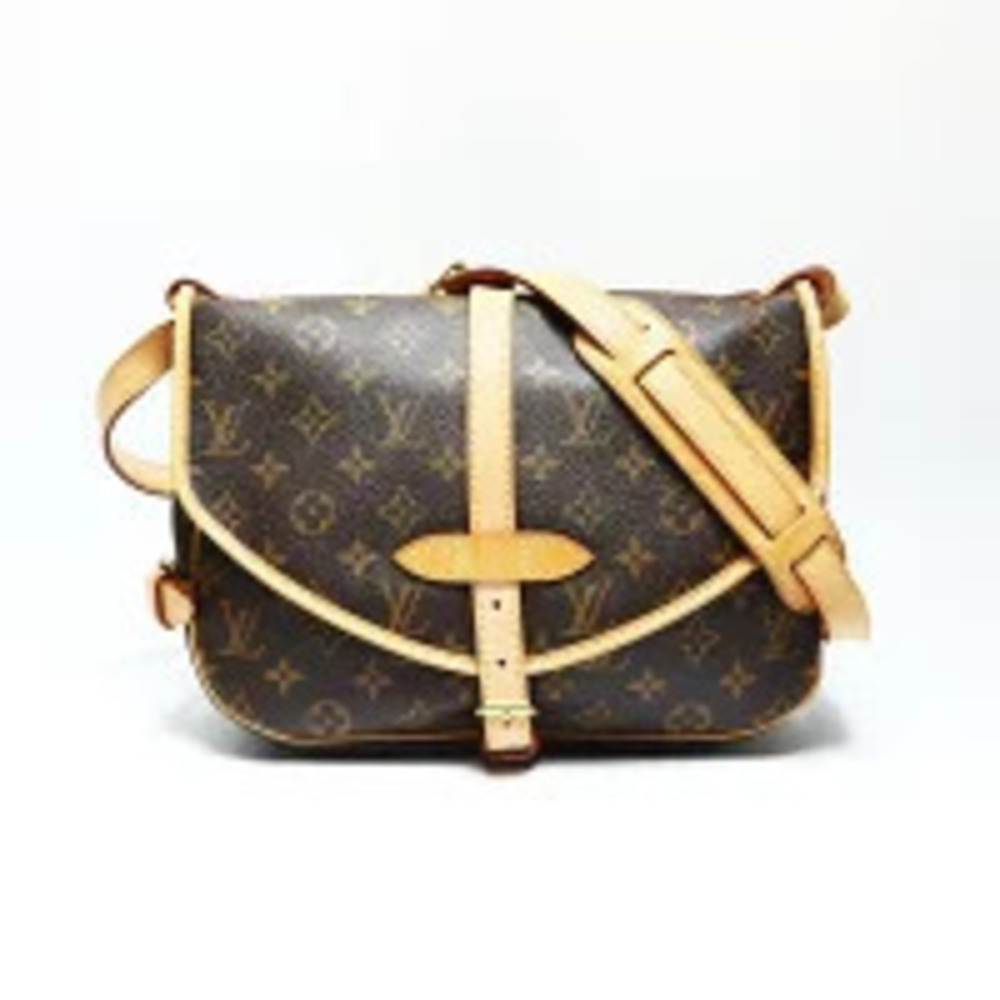 Louis Vuitton Monogram Saumur Shoulder Brown Bag